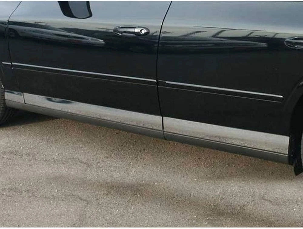 6p LuxuryFX Chrome 2 5/8-3 1/4 Tapered Rocker Panel Molding for 00-08 Lincoln LS
