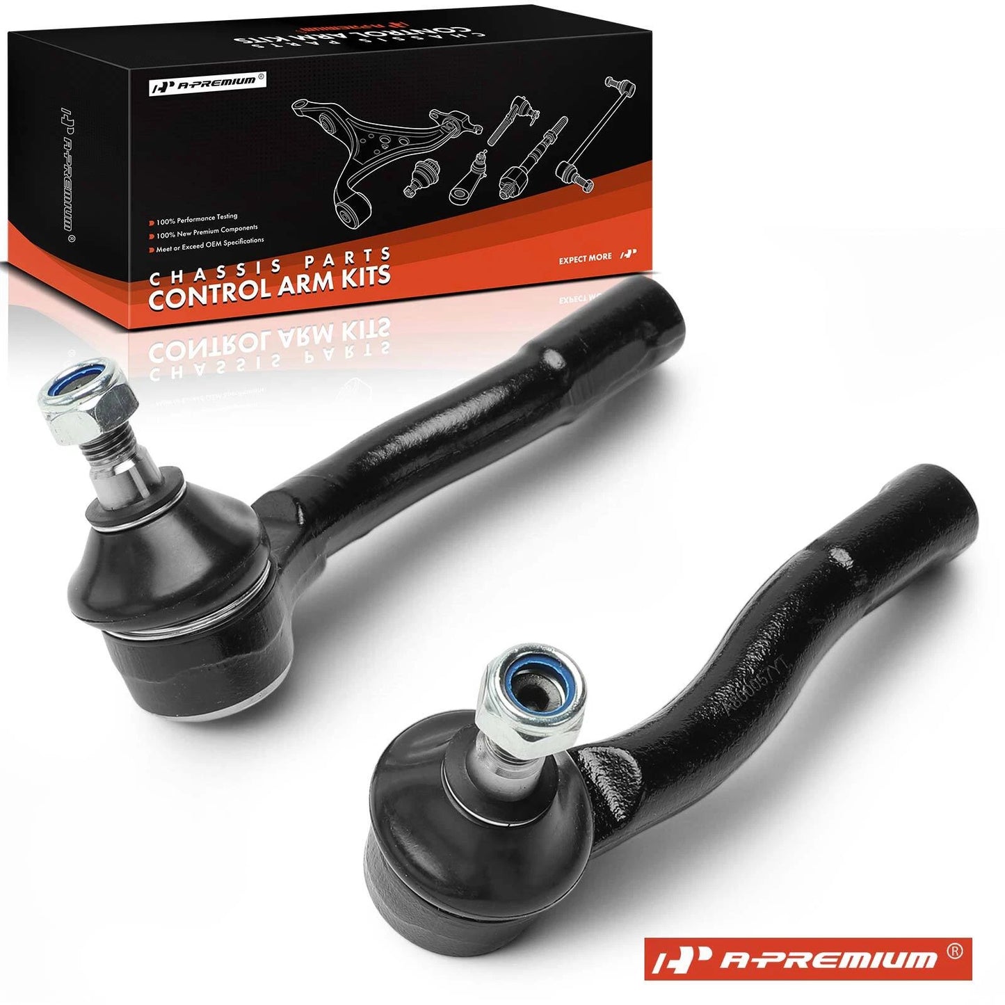 2X Front Outer Tie Rod Ends for Chevy Optra, Suzuki Forenza (2004–2007)