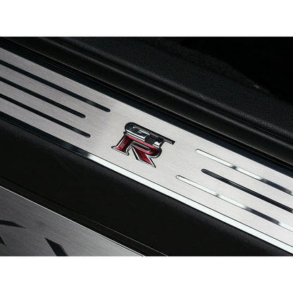 Inner Door Sill Trim Kit Polished Stainless Steel for Nissan GT-R (2010–2013)