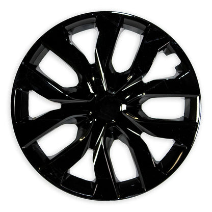 17 Inch Wheel Cover Hubcaps Gloss Black 10 Spoke Push On for UARFH508 (Fits)