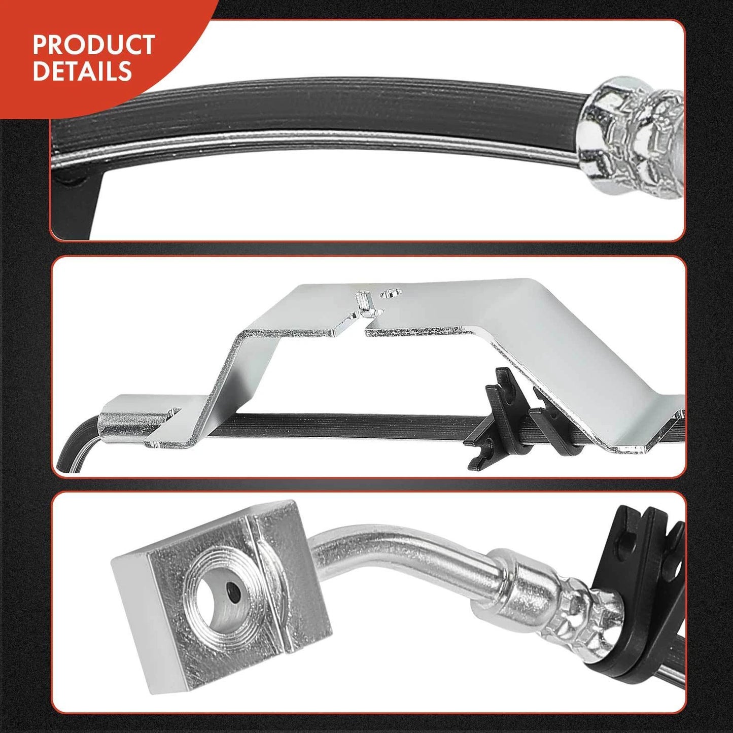 2X Rear Brake Hydraulic Hose for Chevy C4500 GMC C5500 (2003–2009)