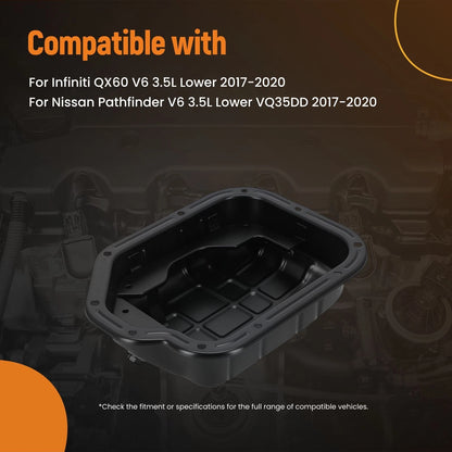 Engine Oil Pan for Nissan Pathfinder 3.5L VQ35DD (2017–2020)