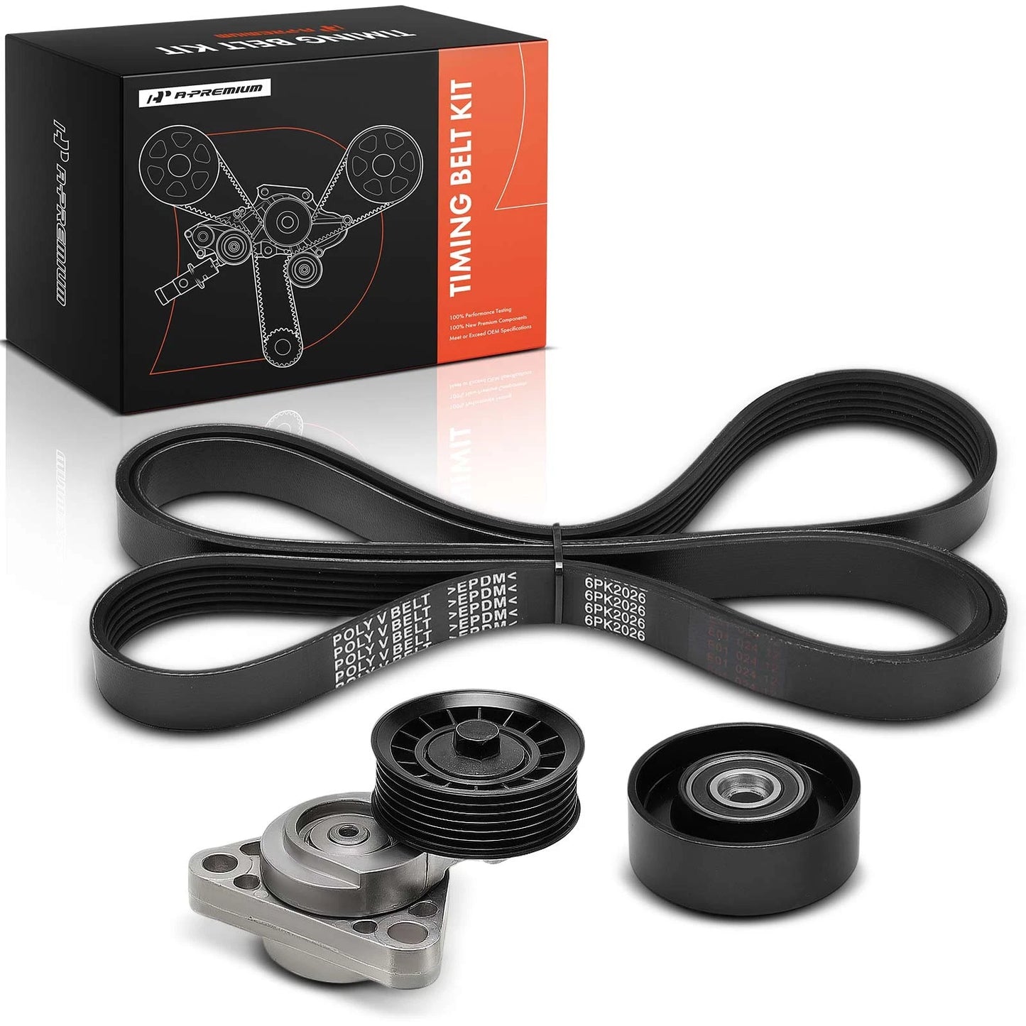 3X Serpentine Belt Drive Component Kit for Chevrolet Corvette (2005–2013)