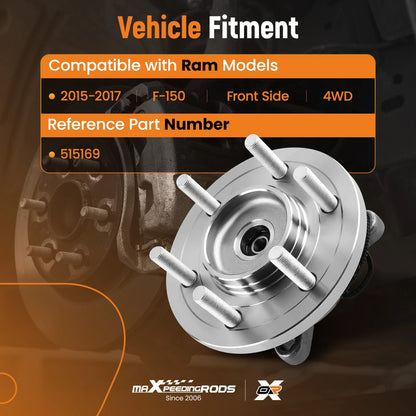 Front Wheel Bearing & Hub Assembly for Ford F-150 4WD (2015–2017)