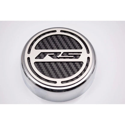 Chrome Cap Covers White Carbon Fiber RS Inlay for Chevrolet Camaro (2010–2015)