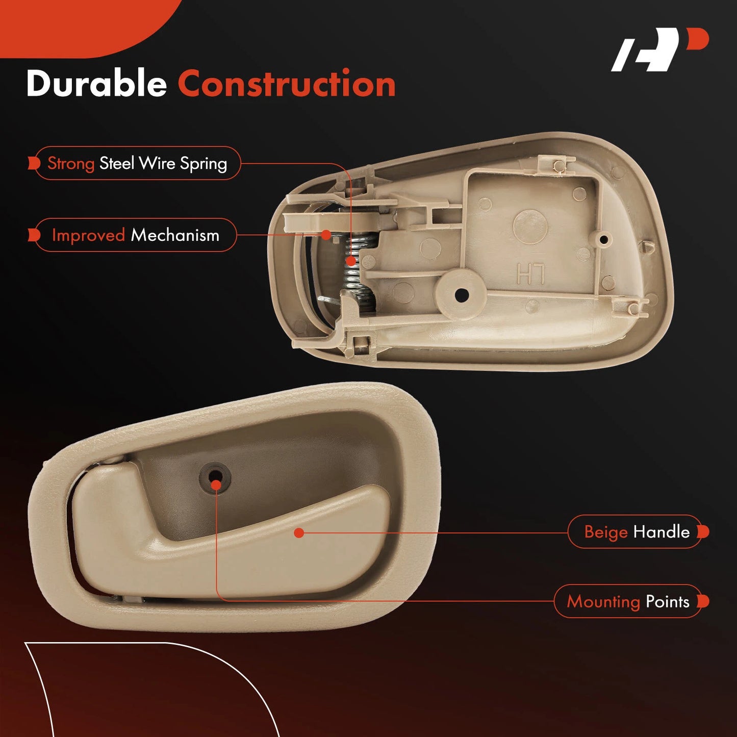 2X Metal Interior Door Handle for Toyota Corolla (1998–2002)