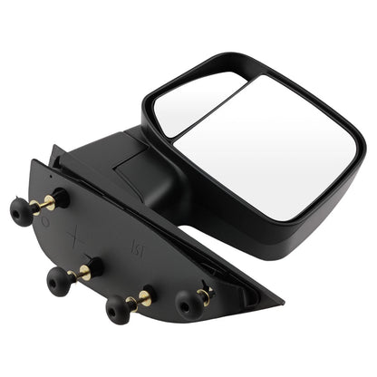 Left Side Mirror Manual Fold for Ford E-150 (2003–2013) Black ABS