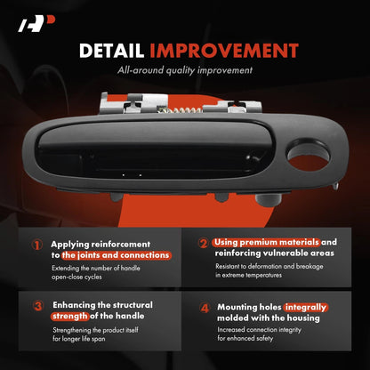 2X Front Exterior Door Handle for Chevrolet Prizm (1998–2002)
