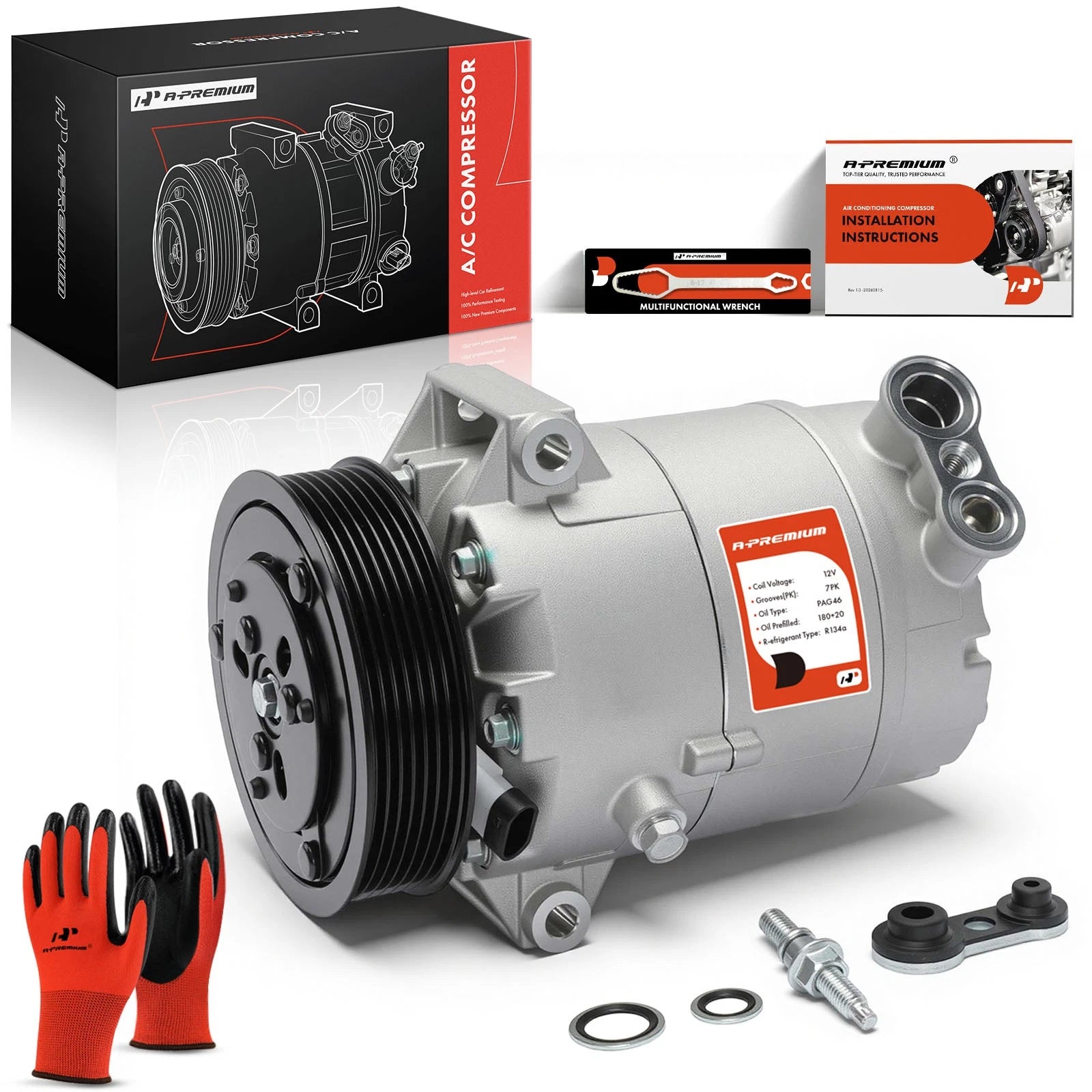 A/C Compressor with Clutch for Chevrolet Malibu (2008–2010)