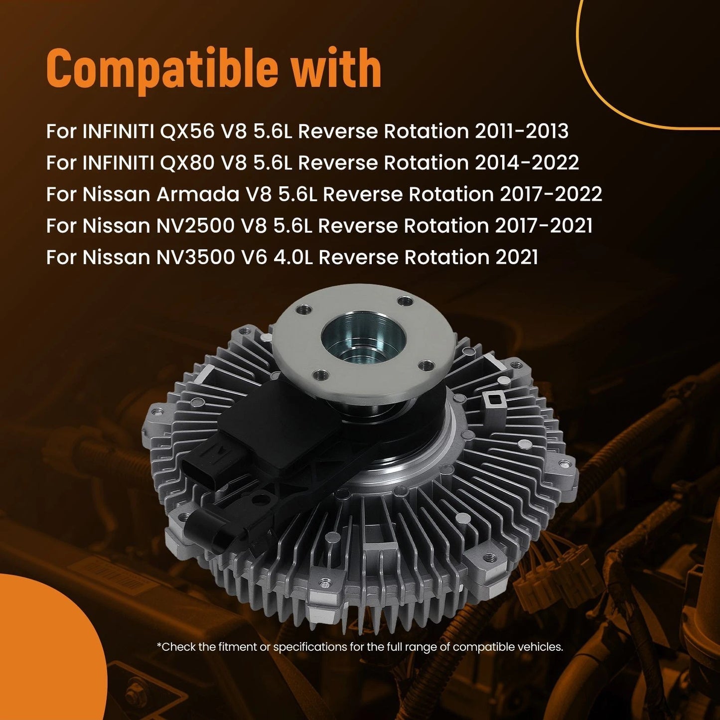 Electronic Fan Clutch for INFINITI QX56 QX80 (2011–2022)