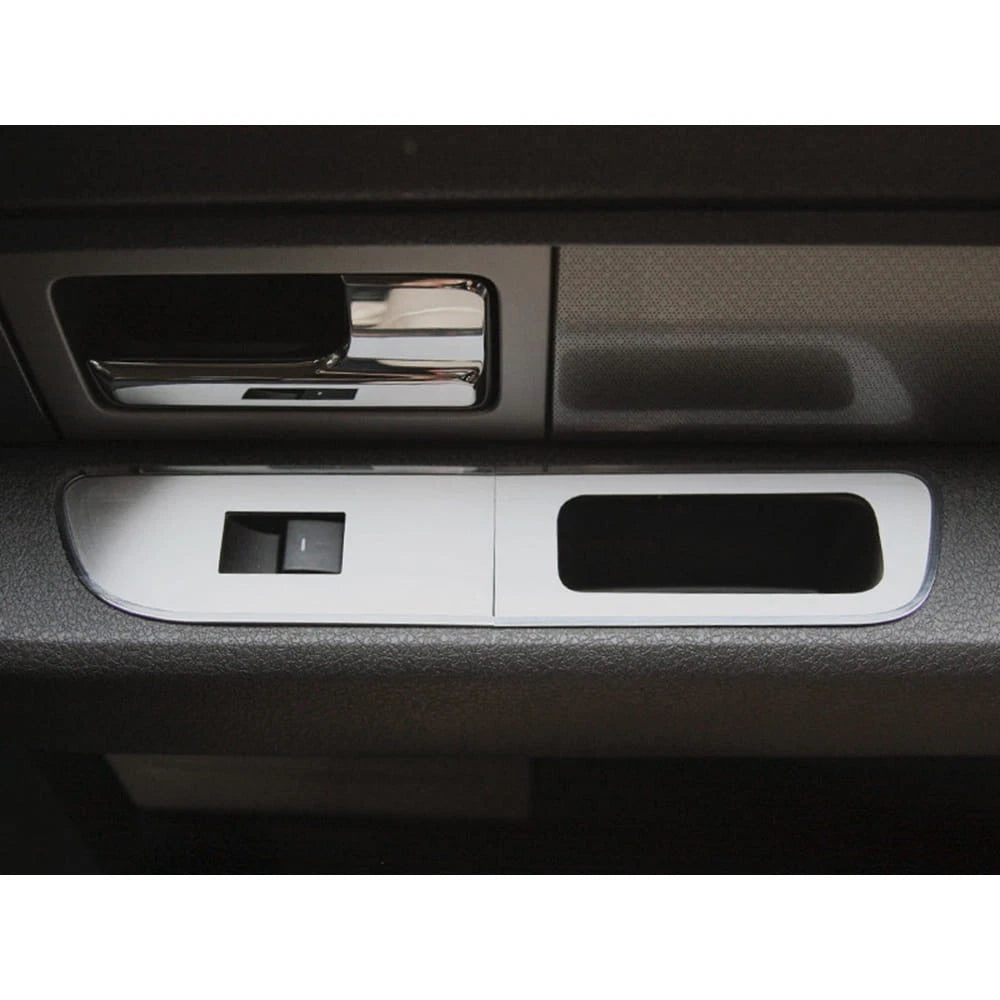 Brushed Stainless Door Arm Control Trim for 2010-2014 Ford F-150 Raptor