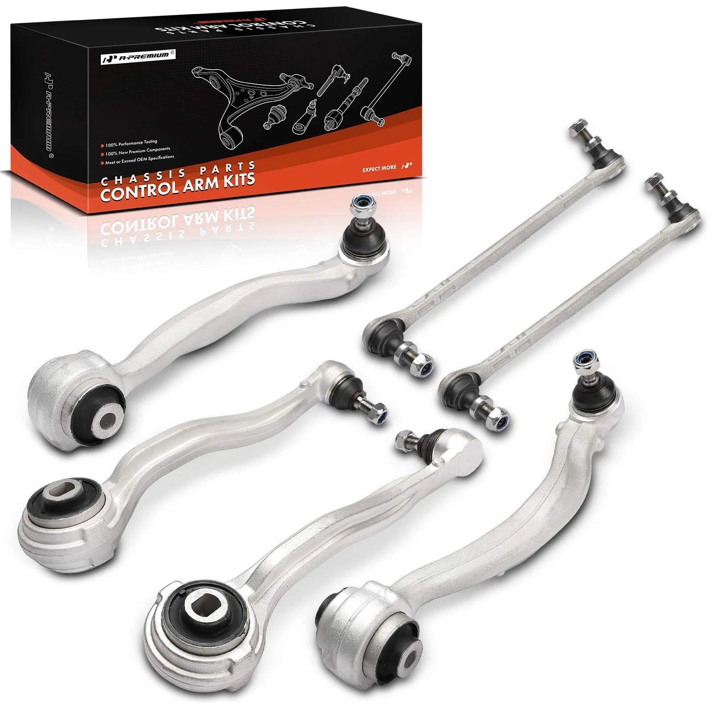 6X Front Control Arm Kit for Mercedes-Benz C207 A207 A212 C204 W204 (2010–2016)