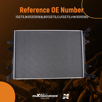 Aluminum Engine Radiator for Volkswagen Jetta & Passat 2012–2016