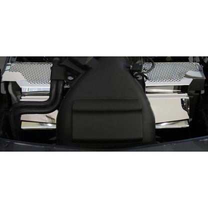 2pc Perforated Stainless Steel Radiator Cover for 2009-2013 Chevy Corvette ZR1