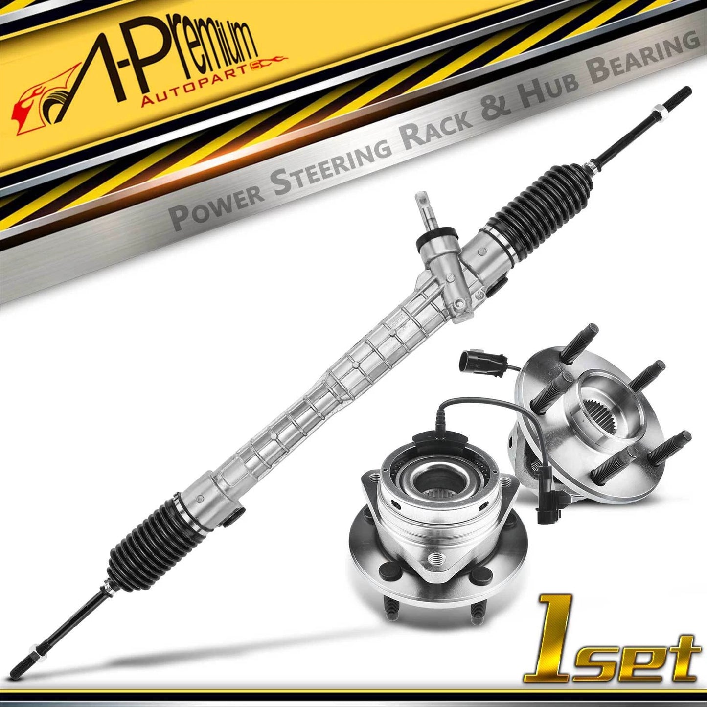 3Pcs Rack and Pinion Hub Bearing Kit for Chevy Malibu (2008–2012)