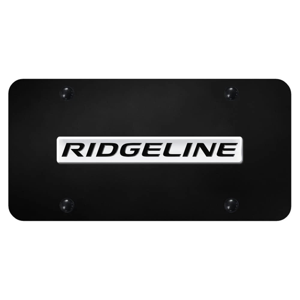 Chrome Name on Black License Plate - Officially Licensed for Honda Ridgeline