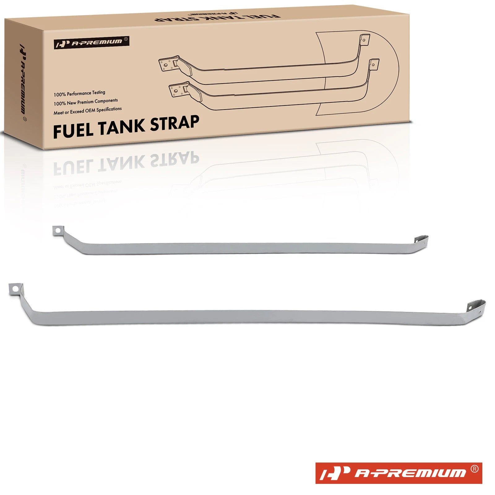 2X Steel Fuel Tank Straps for Chevy Impala/Caprice/Buick LeSabre (1973–1976)