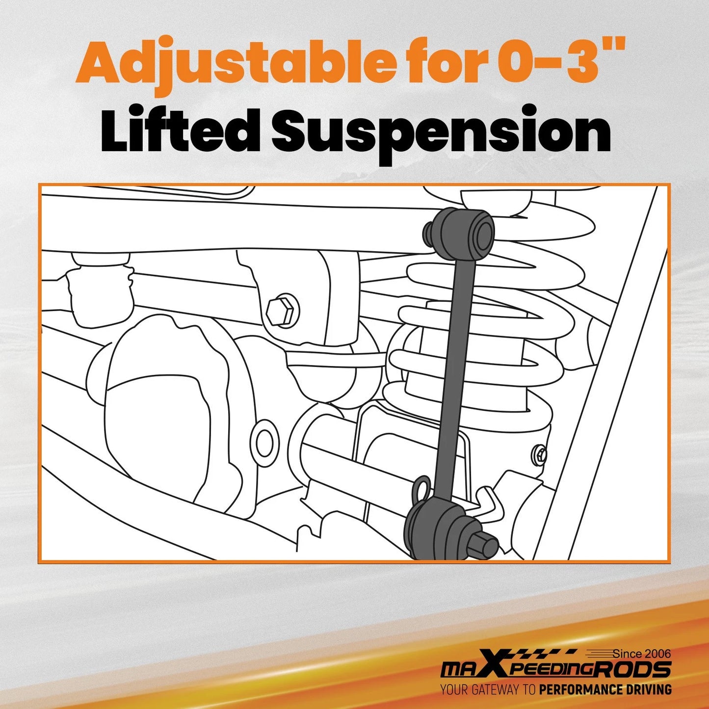Adjustable Front Sway Bar End Link for Toyota FJ Cruiser 4Runner (2003–2024)