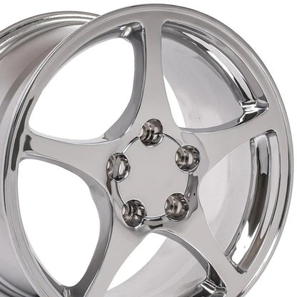 17" Chrome Front Wheel for 1988-2004 Chevy Corvette - RVO0042