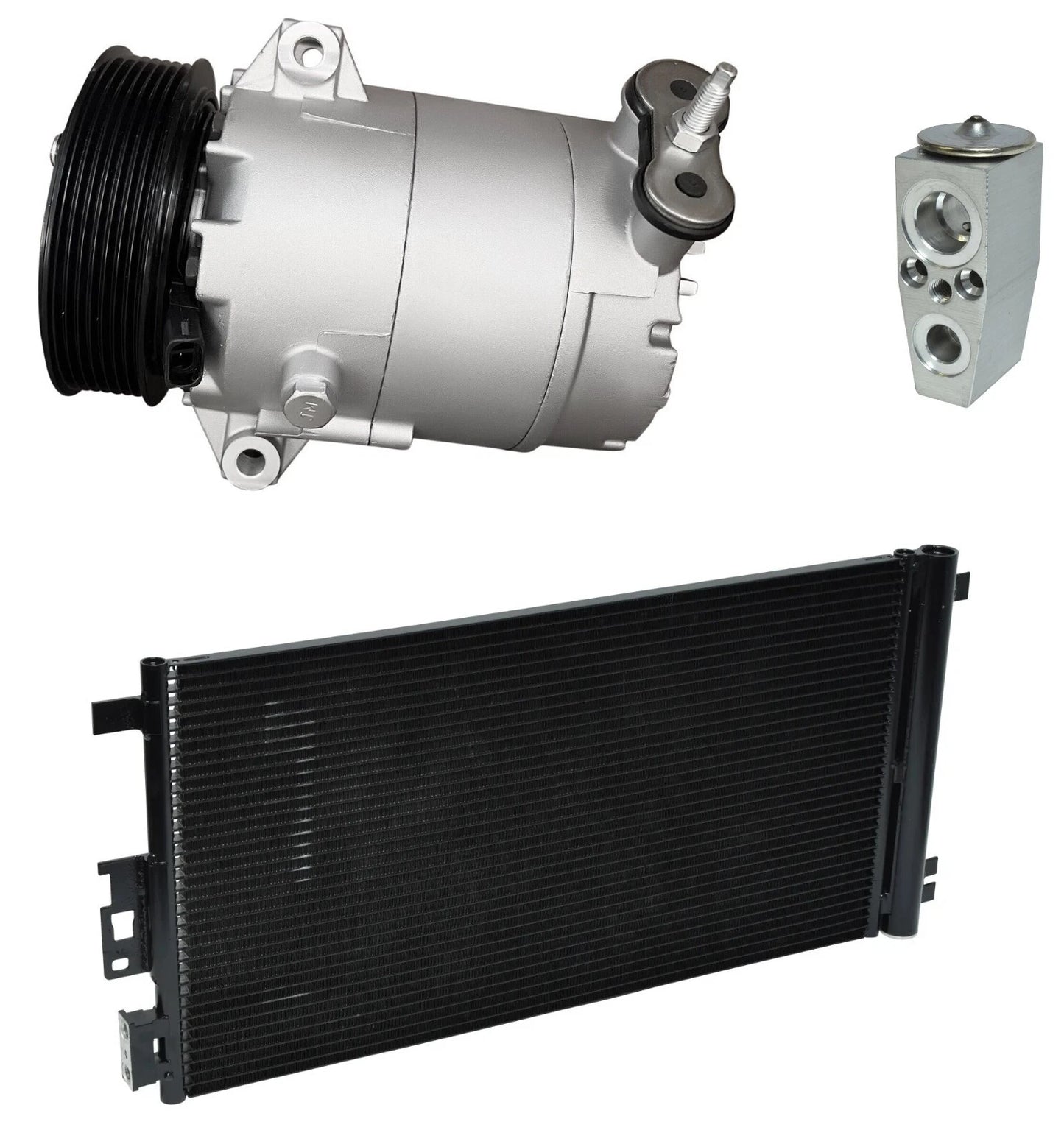 AC Compressor Kit with Condenser for Chevrolet Malibu Hybrid (2008–2008)