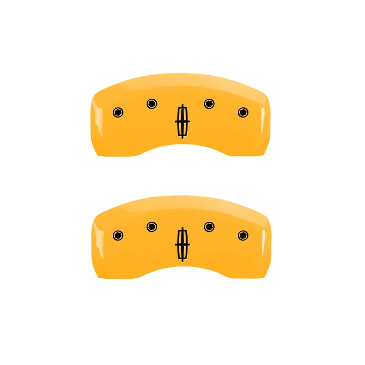 Caliper Covers Front Yellow Lincoln Star Logo for 2016–2018 Lincoln MKX