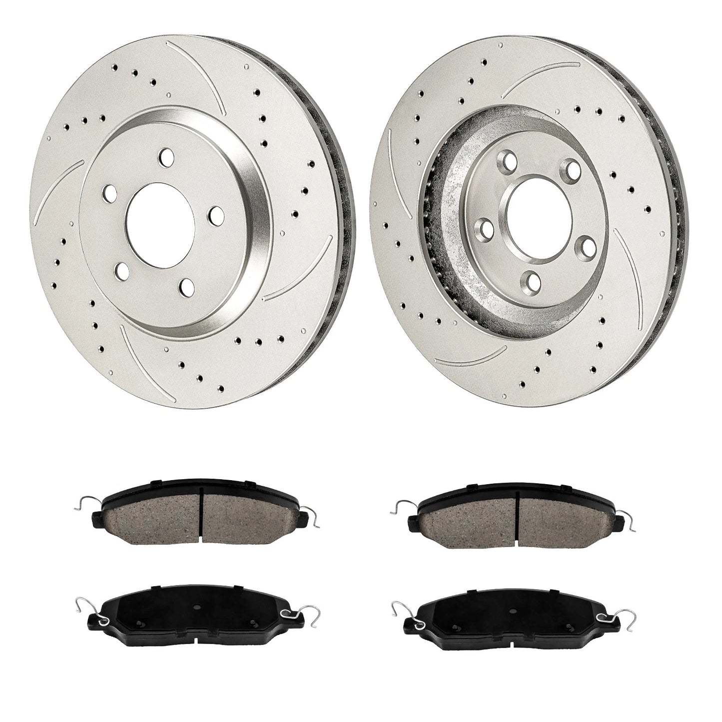 Front Brake Rotors and Ceramic Pads Kit for Ford Mustang (2005–2010)