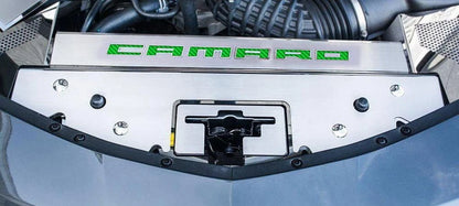Brushed Front Header Plate Green Vinyl Camaro Inlay for Chevrolet Camaro (2016–2020)