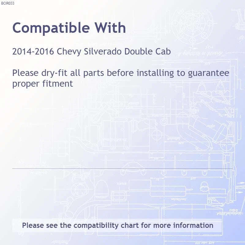 Chrome Body Side Moldings 4pc Kit for Chevy Silverado Double Cab (2014–2016)