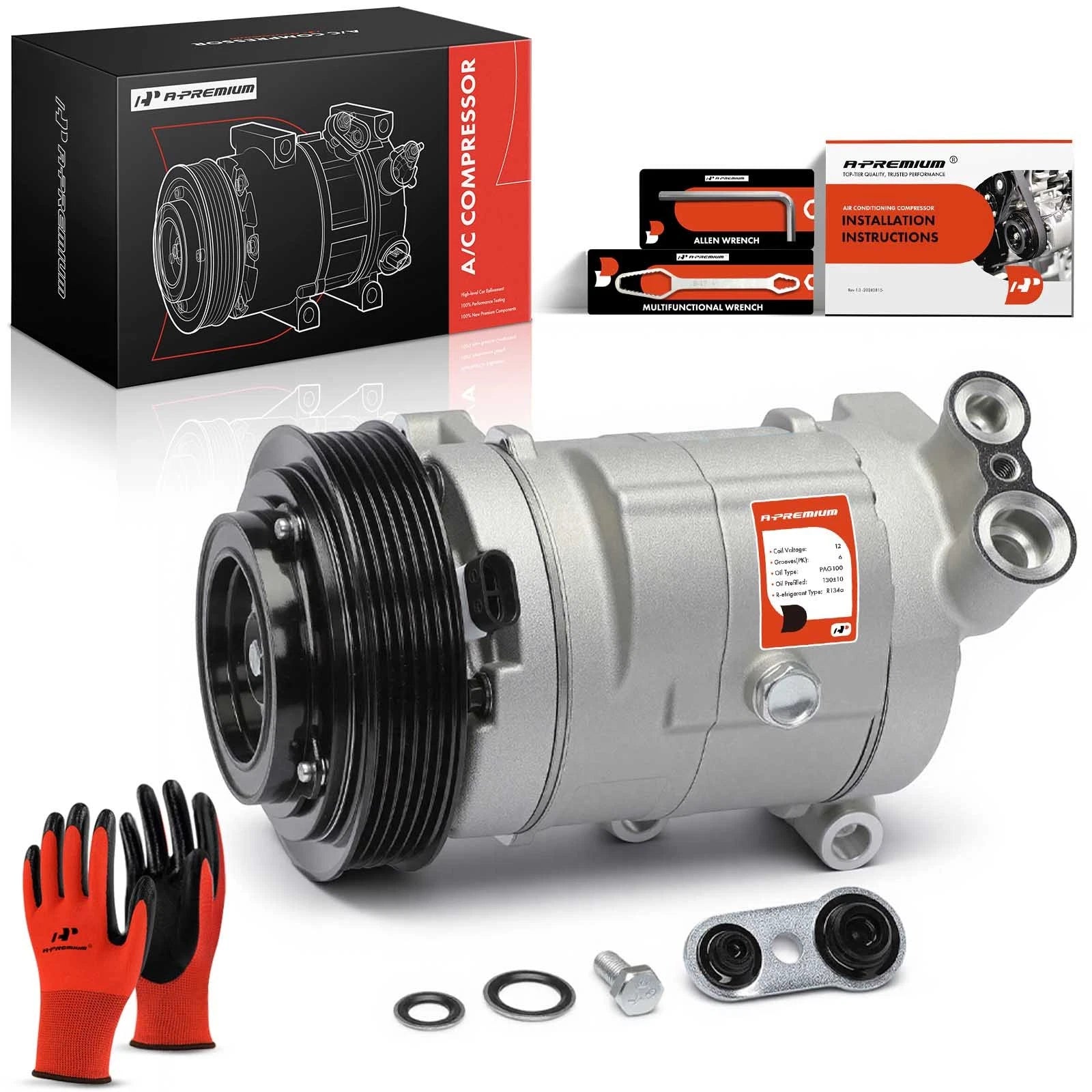 A/C Compressor with Clutch for Chevy Equinox GMC Terrain (2010–2011)