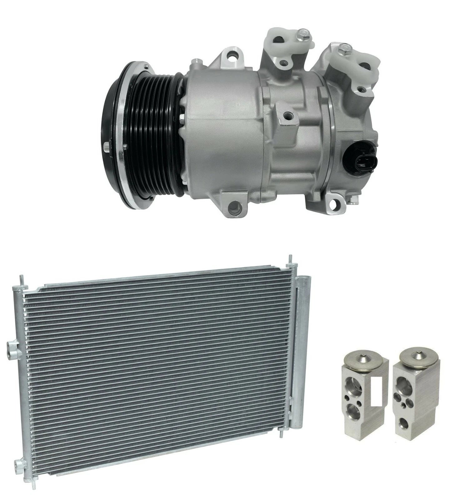 AC Compressor Kit With Condenser Replacement for Toyota RAV4 2.4L (2006–2008)