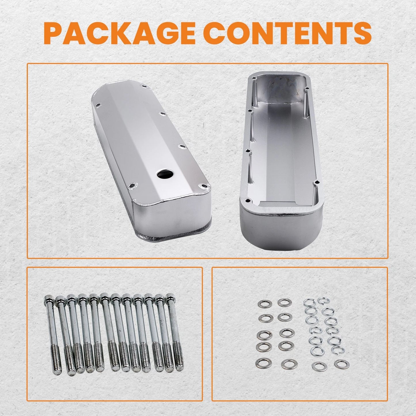 Fabricated Aluminum Tall Valve Covers for Ford Big Block V8 (429-460)
