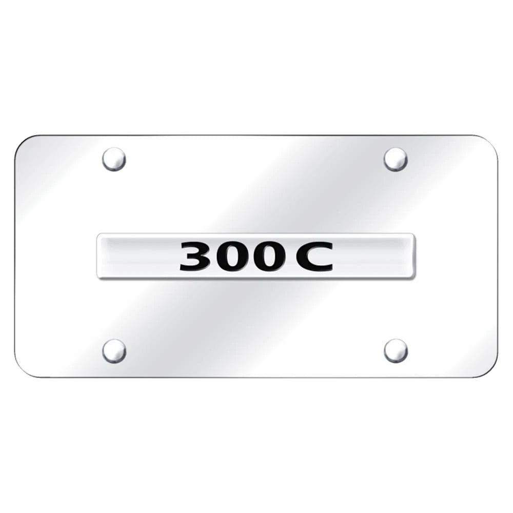 Chrome Name on Chrome License Plate - Officially Licensed for Chrysler 300C