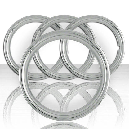 14" CHROME TRIM RINGS BEAUTY BANDS GLAMOUR RIM STEEL WHEELS LUG RIMS for CHEVY