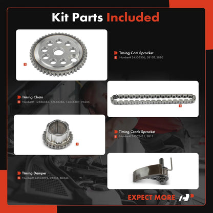 4X Timing Chain Kit for Chevrolet Impala Camaro Buick LaCrosse (2000–2005)