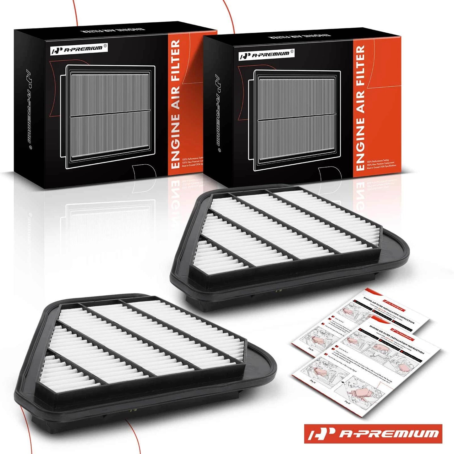 2X Engine Air Filter for Chevy Traverse (2009–2014) GMC Acadia Buick Enclave