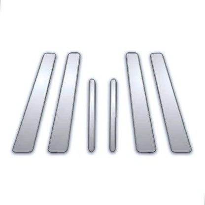 6Pc Chrome Pillar Post Covers Replacement for Mercedes E Class (2003–2009)