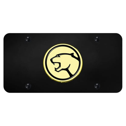 Gold Logo on Black License Plate - Officially Licensed for Mercury Cougar