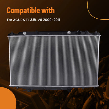Engine Radiator for Acura TL 3.5L (2009–2011) DPI13121 Transmission Cooler Downflow