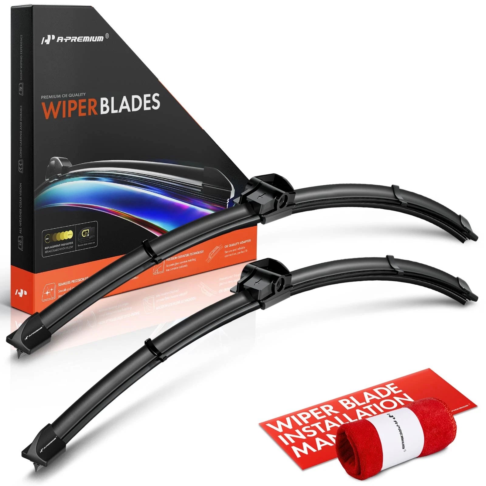 2X Front Wiper Blades for Mercedes-Benz X204 GLK250 GLK350 (2009–2015)