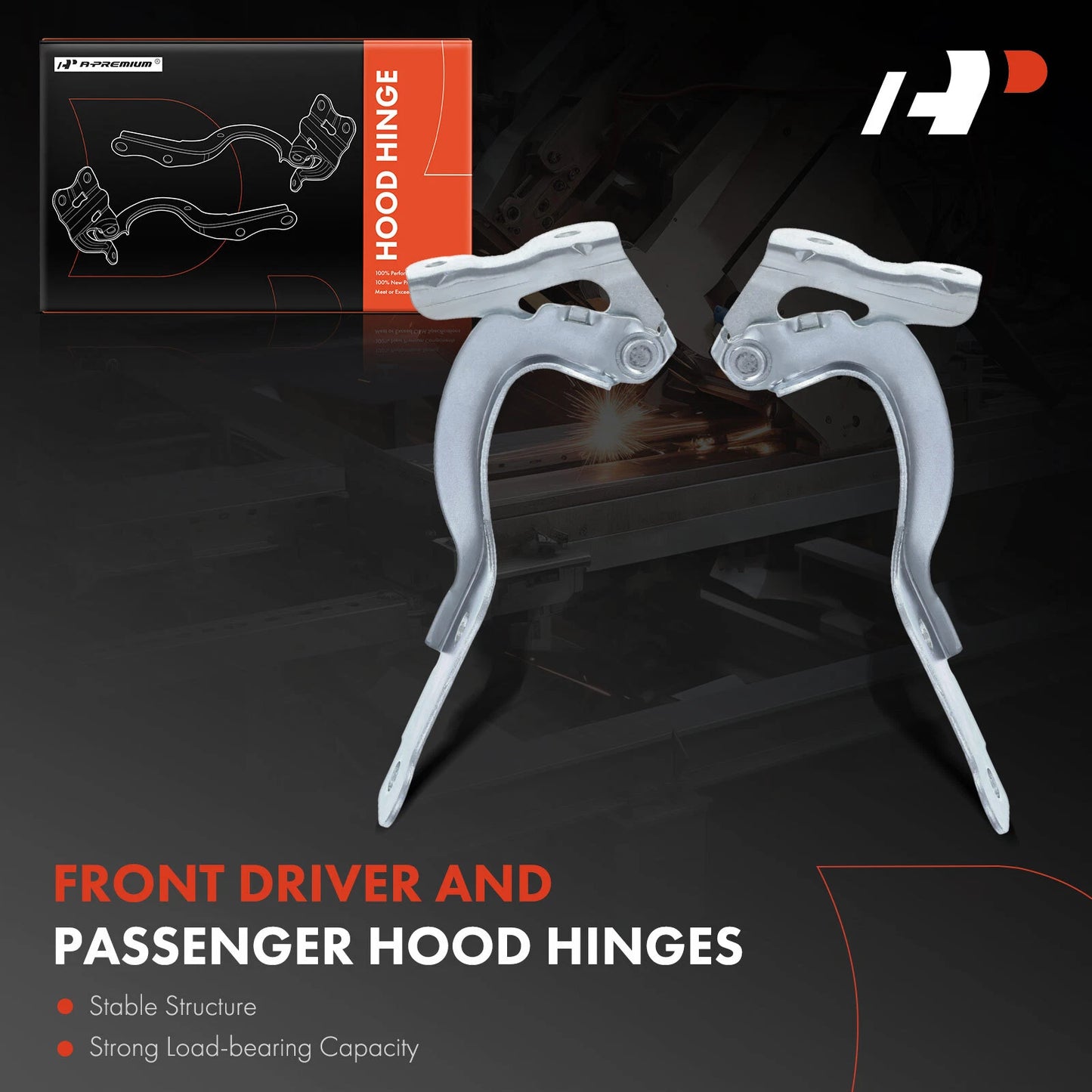 2X Hood Hinge for Chevy Aveo (2007–2011) & Pontiac G3 (2007–2010)