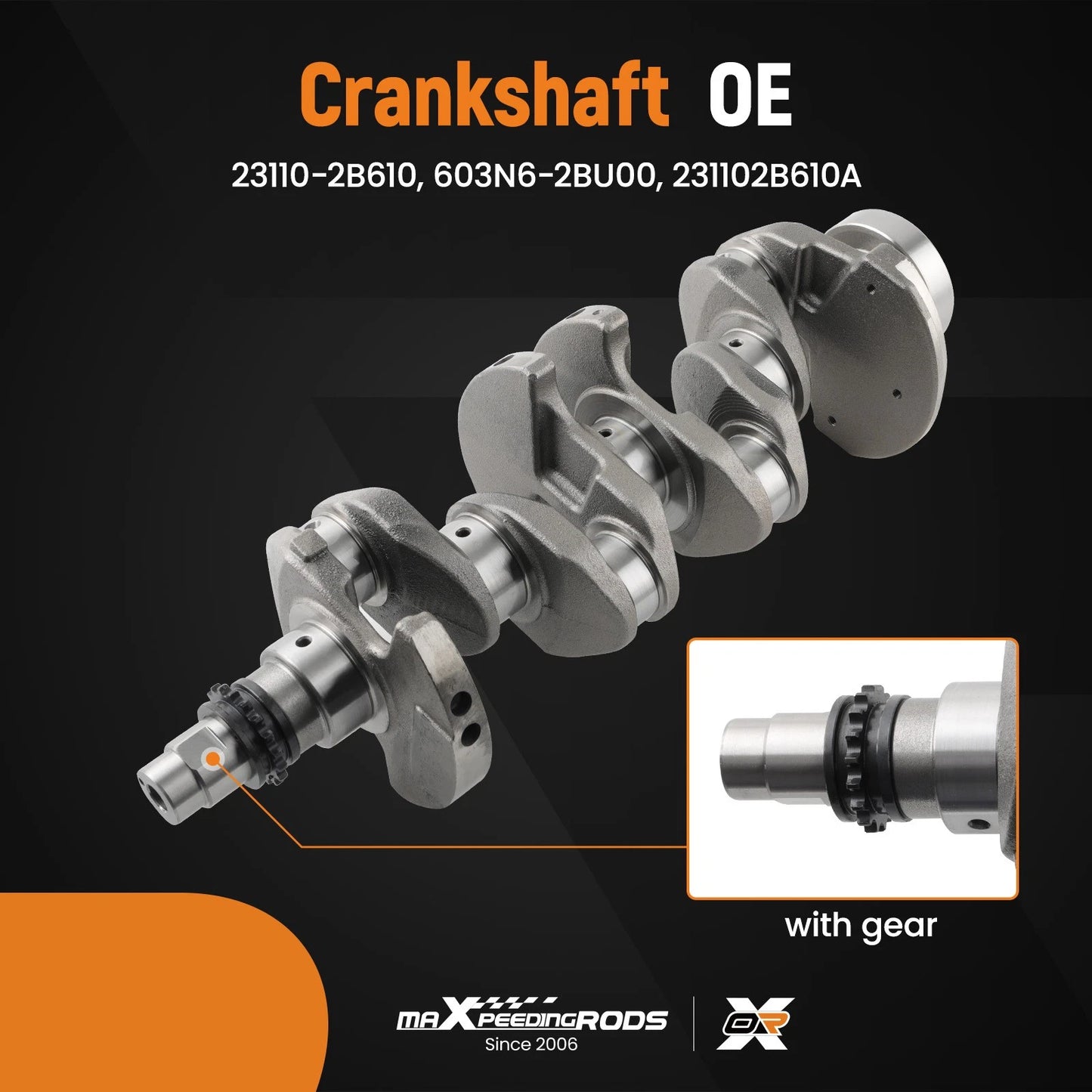 1.6L Engine Crankshaft Conrods & Bearing Set for Hyundai KIA (2012–2019)