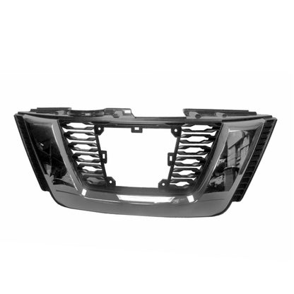 Front Grille Replacement Black ABS Plastic with Chrome Molding for Toyota