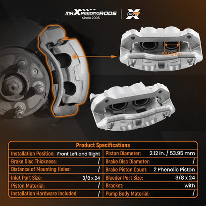 Front Left & Right Brake Calipers w/ Bracket for Ford Expedition F-150 (2015–2020)