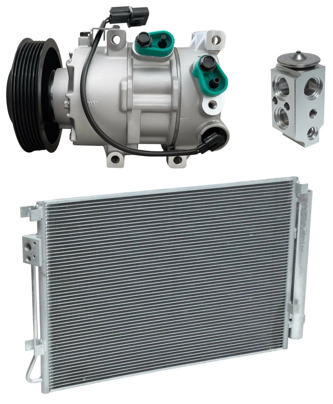 AC Compressor Kit With Condenser For Hyundai Accent 1.6L (2012–2017)