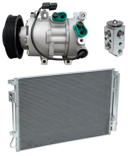 AC Compressor Kit With Condenser For Hyundai Accent 1.6L (2012–2017)