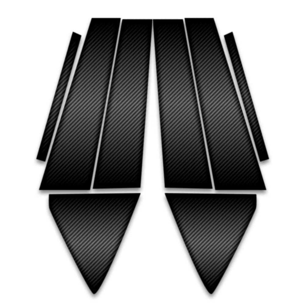8pc Carbon Fiber Pillar Post Covers for 2020-2023 Cadillac CT5
