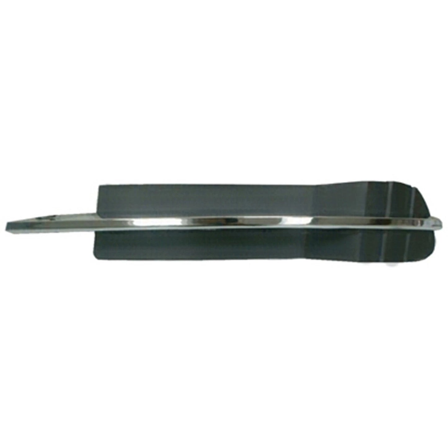 Replacement Black Chrome/Matte Driver Side Front Bumper Insert w/o Fog Lights