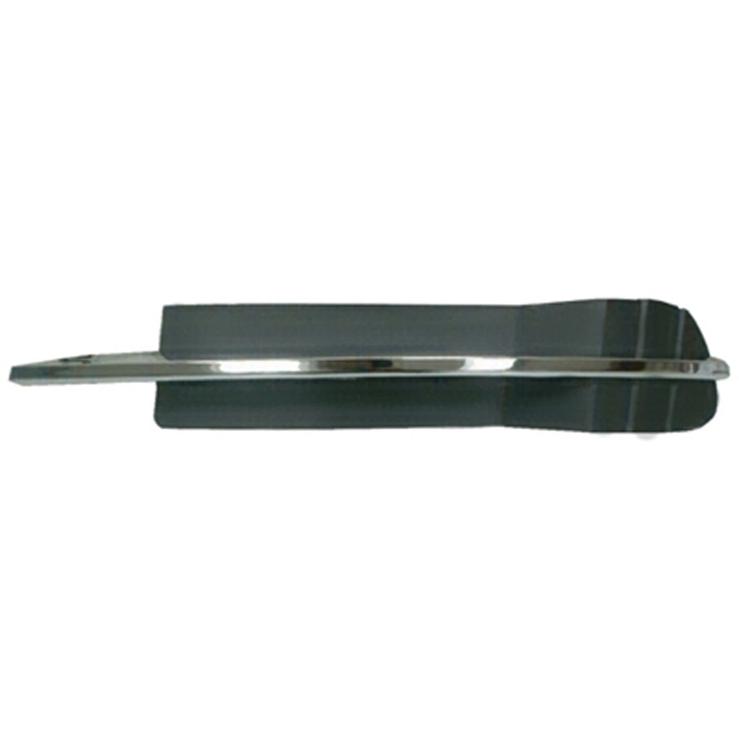 Replacement Black Chrome/Matte Driver Side Front Bumper Insert w/o Fog Lights