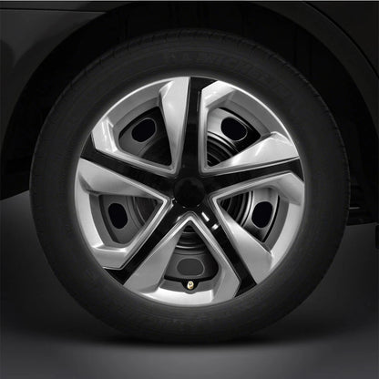 16" Silver/Black Hubcaps/Wheel Covers for Steel Wheels (Set of 4)