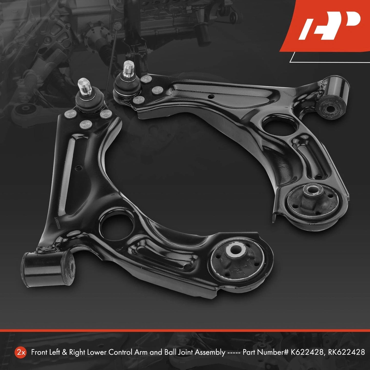 2X Front Lower Control Arm with Ball Joint for Chevy Sonic (2012–2020)